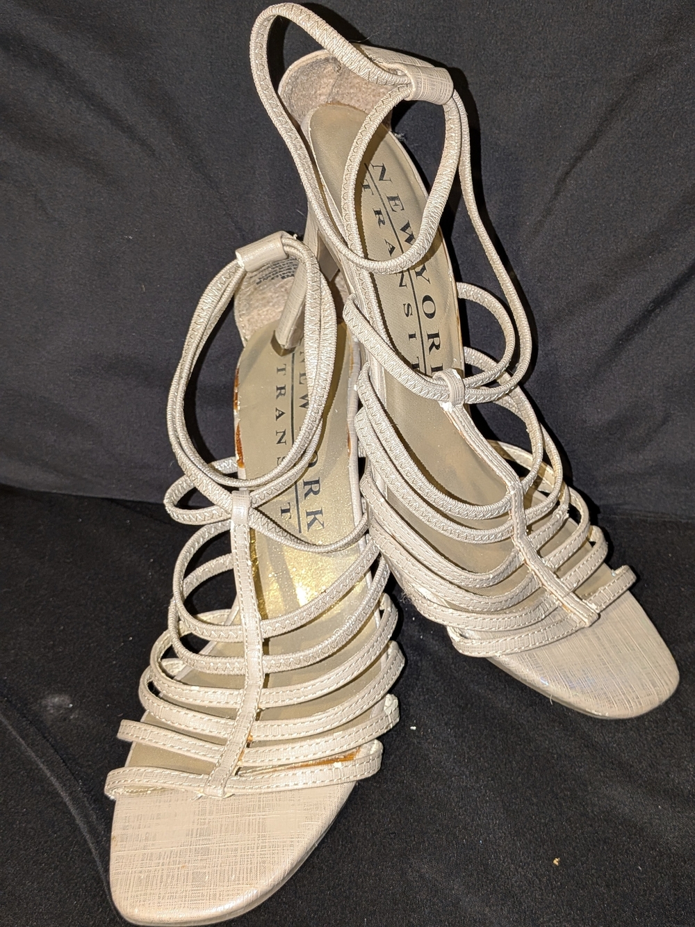 New York Transit Women's Strappy Sandals in Light Beige